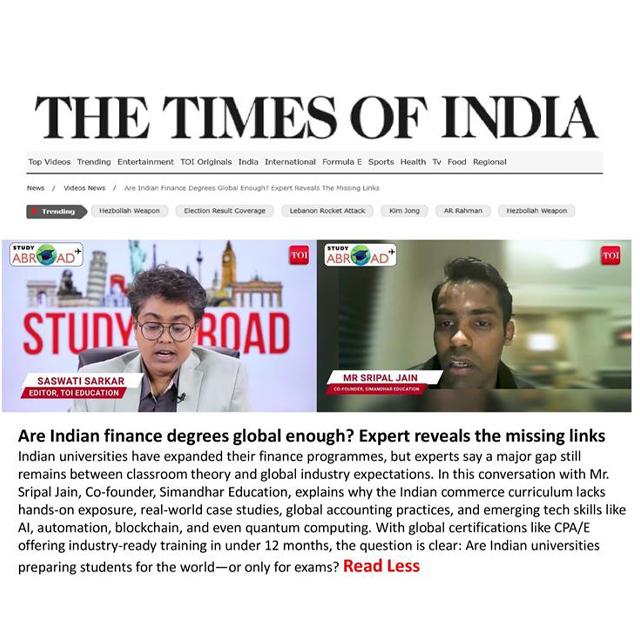 Are Indian Finance degree global enough? Expert reveals the missing links