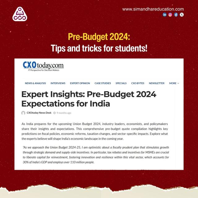 Pre budget 2024