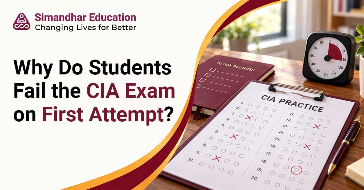 CIA aspirant preparing for the Certified Internal Auditor exam, exploring common failure reasons, exam difficulty, first-attempt strategies, practice questions, timed mock tests, and effective study plans.